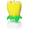 thumbnail image 2 of Lotus Flower Musical Birthday Candle Rotating Spin Magic Cake Topper Party, 2 of 4