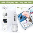 thumbnail image 5 of Irrigador dental inalámbrico para limpieza de dientes y encías, 5 puntas incluidas, recargable con una batería de gran duración. Elimina la acumulación de placa, 5 of 5