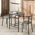thumbnail image 2 of HOMCOM 3-Piece Dining Table Set, Kitchen Table and 2 Chairs with Shelf, 2 of 10