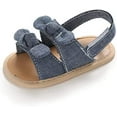 thumbnail image 4 of Baby Girl Sandals Summer Crib Shoes Bowknot Soft Sole Infant Girls Princess Dress Flats First Walker Shoes, 4 of 7