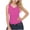 Hot Pink, variant on Girls Tank Tops Sleeveless T-shirts Solid Sleeveless V Neck Sports Tank Top Ribbed Knit Summer Tops