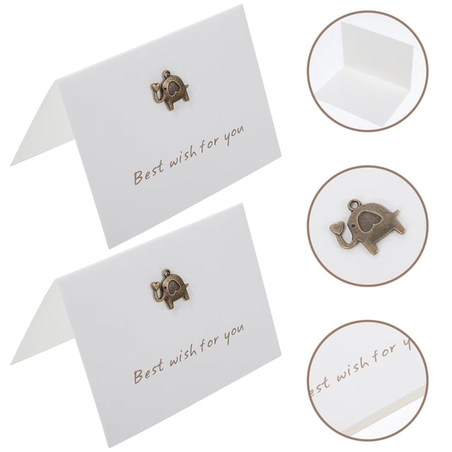 STRANDCHIC 20 Sets Season Greetings Cards With Envelopes White Silver Foil For Weddings And Graduations