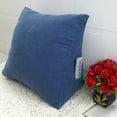 thumbnail image 2 of WOVTE Reading Backrest Cushion Wedge Pillow Corduroy Triangle Pillow, Waist Support Pillow Backrest Support Wedge Pillow for Reading Working (Blue), 2 of 6