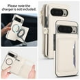 thumbnail image 3 of For Google Pixel 9 / 9 Pro Crossbody Wallet Phone Case,Magnetic Detachable Flip,With Shoulder Strap&Wrist Strap,Zipper Pocket,Card&Cash Slots,PU Leather Shockproof Rugged Phone Case,White, 3 of 9