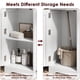 thumbnail image 3 of Mueble de Almacenamiento para Baño de 170 cm - Gabinete Alto con Puertas de Cristal y Repisas Regulables - Diseño Compacto para Espacios Reducidos en Baño, Cocina o Recibidor - Roble Oscuro, 3 of 8