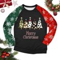 thumbnail image 2 of asdoklhq Womens Flannel Shirt Women's Christmas Printed Shoulder Long Sleeved Sweatshirt with Round Neck Top Black M, 2 of 4