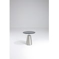 thumbnail image 5 of Pasargad Home Luxe Glass & Steel Side Table, Black/Chrome, 5 of 6