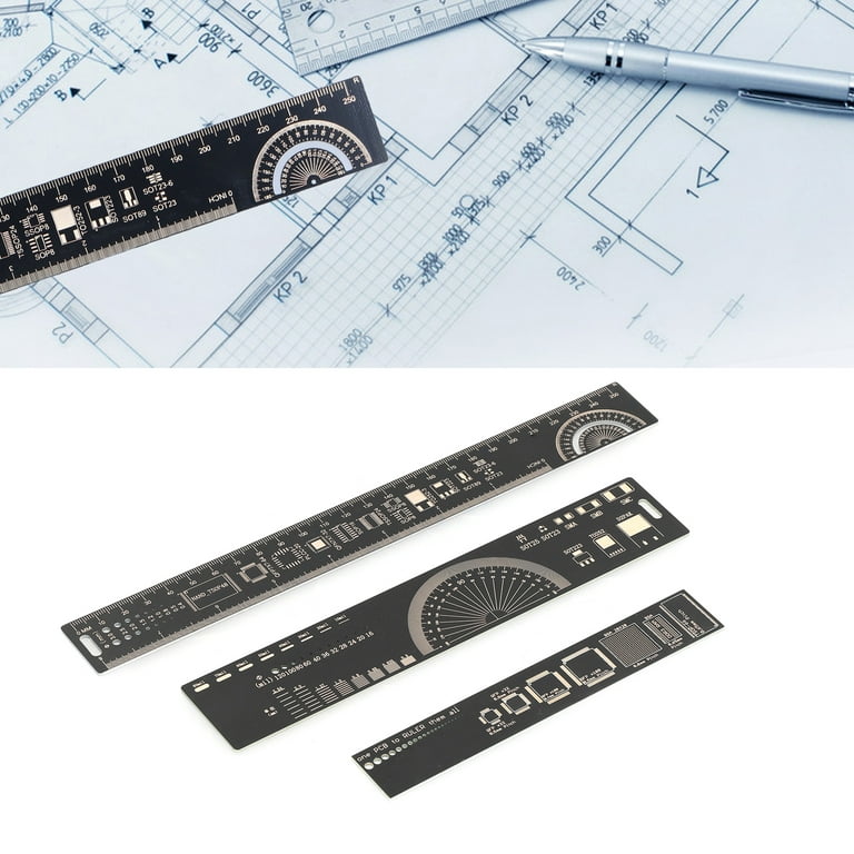 Pcb Ruler Engineering Ruler C White Multifunctional Ruler Pcb Package Unit  Ruler Suitable For Engineers/electronics Enthusiasts/technicians/diy - Temu