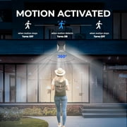 Bell + Howell Bionic Adjustable Spotlight Motion Sensor Outdoor Lights, 500 Lumens Solar Flood Motion Light Outdoor, Solar Security Flood Lights As Seen on TV, Stake Included