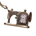 thumbnail image 1 of maskred Vintage Sewing Machine Shape Watch Chain Alloy Analog Wristwatch Clock Pendant Necklace Gift, 1 of 6