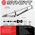 thumbnail image 5 of Syndyt 205 Pro BMX Racing Bike Frame – 20.5” Top Tube, 6061-T6 Aluminum (3.99 lbs), Tapered 42/52 Head Tube, B52 Tech BB, 10/15/20mm Hubs, 140mm Disc Brake, Chain Tensioners – Gray Bicycle Frame, 5 of 9