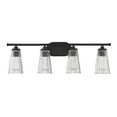thumbnail image 2 of Chantilly 4-Light Bathroom Vanity Light in Matte Black, 2 of 5