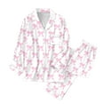 thumbnail image 5 of Womens Pajamas Set Valentine's Day Theme Print Long Sleeve Shirts Pants Casual Cozy Loungewear Nightwear 2 Piece Sets for Women Pink XL, 5 of 5