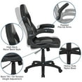 thumbnail image 6 of Bowery Hill 2 Piece Gaming Desk Set with Monitor Stand in Black, 6 of 9