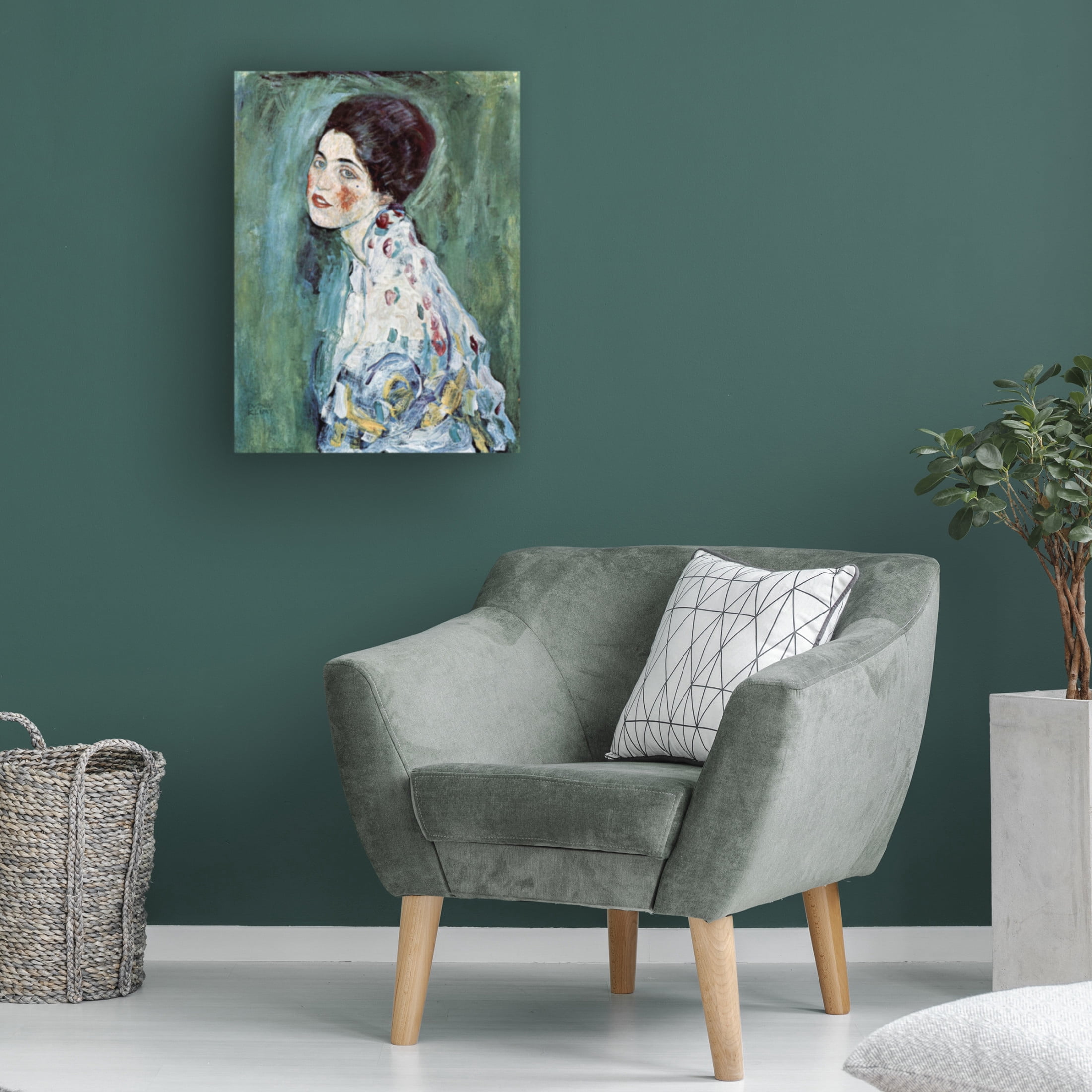 Canvas Wall Art - Pictufy  'Portract Einer Dame 1916A1917' Wall Art for Living Room, Bedroom, or Office D?cor by Trademark Fine Art - 14 x 19 Inches