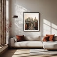 thumbnail image 2 of Sunset from the Manhattan Bridge 01 - Manhattan New York Photography City Skyline Architecture Street Photography Graffiti Travel Poster Black Framed Wall Art Print 11 x 14 inches, 2 of 4