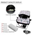 thumbnail image 4 of Psesaysky Rabbit Lavender Print Crossbody Shoulder Bag Polyester, 2 Zippers Adjustable Crossbody Cell Phone Purse for Unisex Daily Travel, 4 of 7