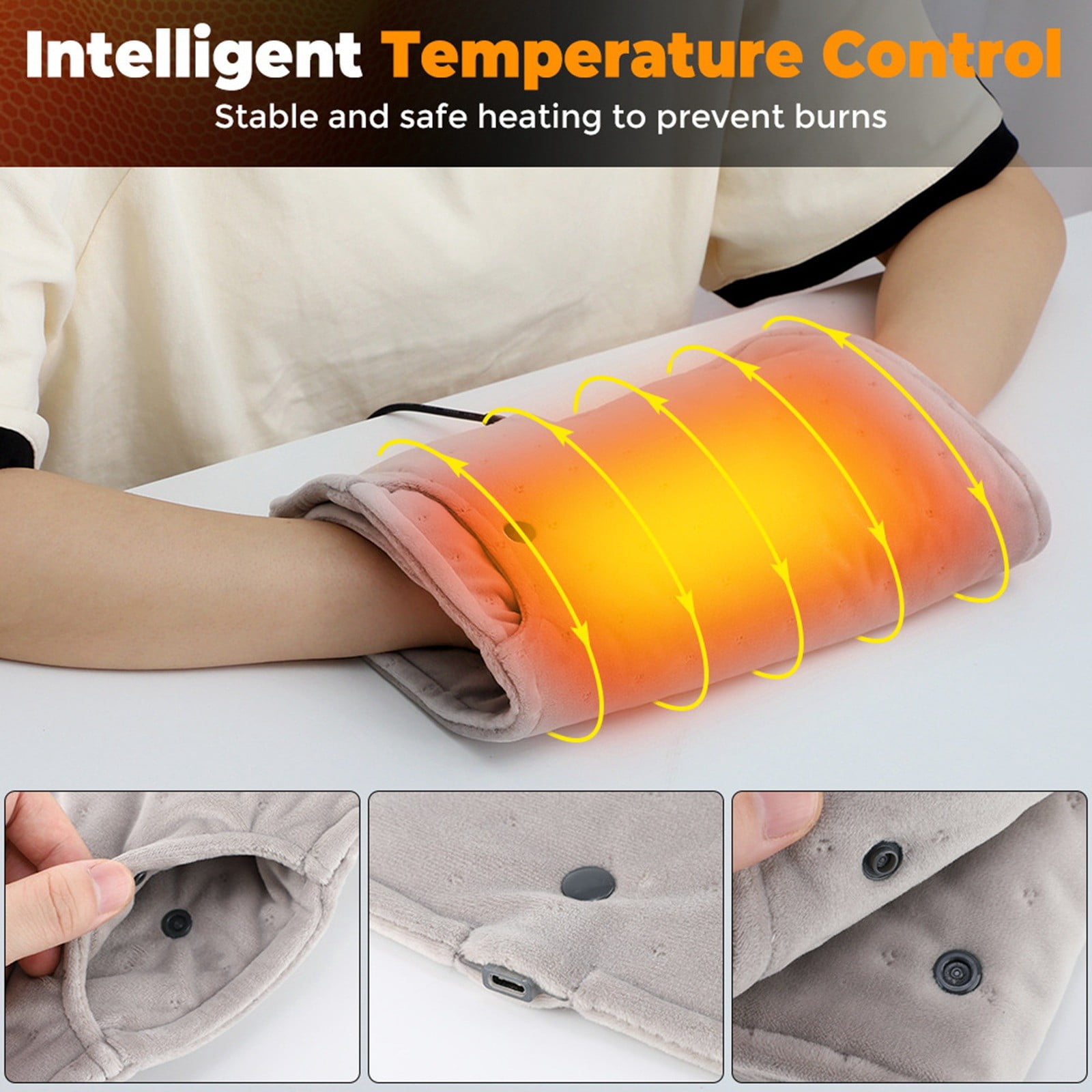 USB Powered Direct Plug Hand and Leg Warmer Constant Temperature Heating for Cozy Home Use