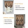 thumbnail image 3 of Farmhouse Brown Tie Up Curtains for Window, Thermal Insulated Balloon Shade Adjustable Rod Pocket Curtains Valance Panels for Kitchen Bathroom Cafe 46 x 63 Rustic Wooden Historical Barn Door Plank, 3 of 6