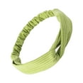 thumbnail image 2 of ZTKJ Woman Headbands Sports Running Crossed Hairbands Bandanas Solid Color Headband Ladies Fashion Head Wrap Accessories Green, 2 of 6