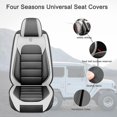 thumbnail image 2 of (Front Seats)Car Seat Covers for Jeep 99% Car Models,Artificial Leather Seat Covers for Cars,Waterproof Car Interior Seat Cushions(Gray and White,Luxury), 2 of 6