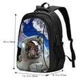 thumbnail image 4 of Yiaed Astronaut in Outer Space Print Laptop Backpack,Business Travel Durable Laptops Backpack with USB Charging Port,Water Resistant College Computer Bag, 4 of 5