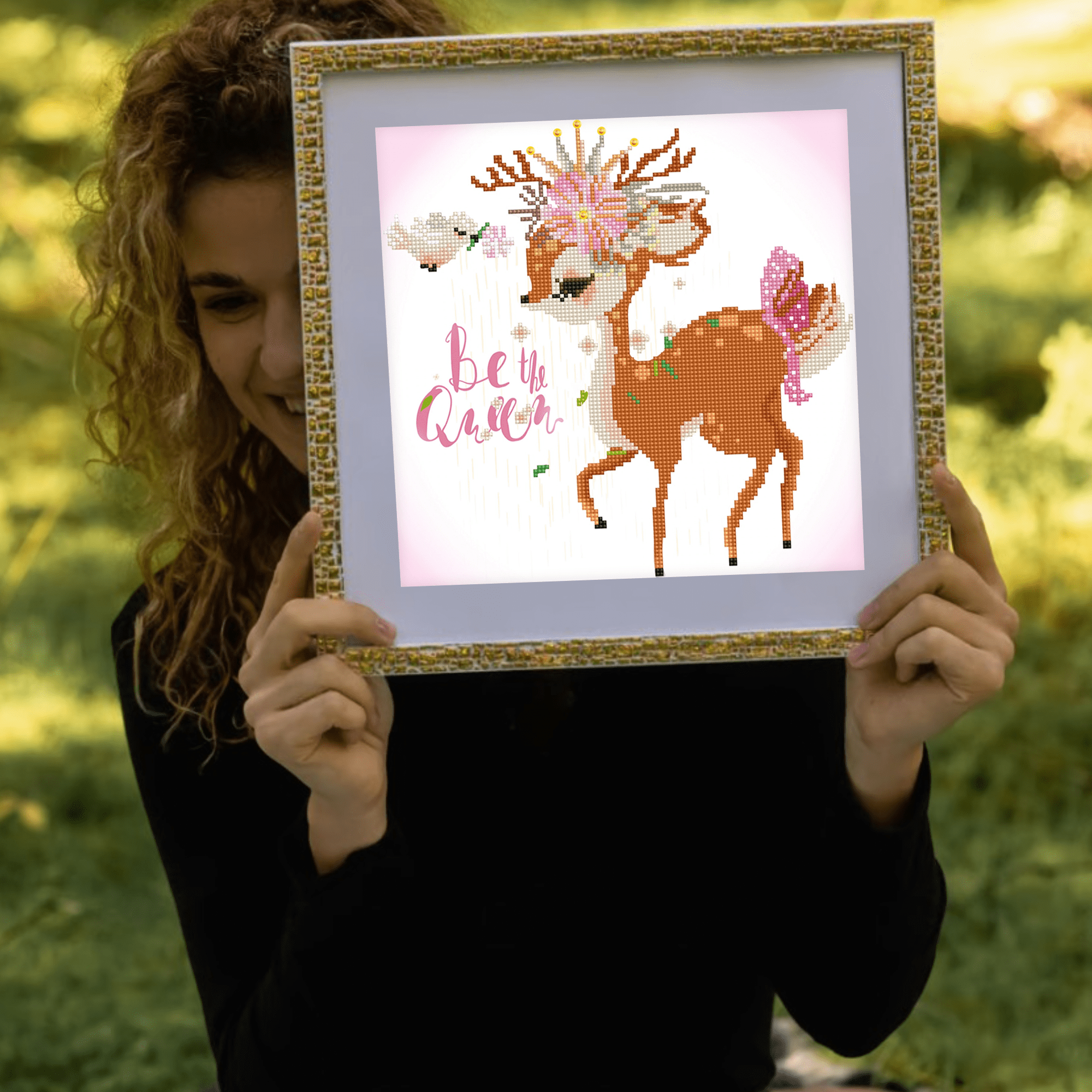 Diamond Dotz Be the Queen Deer Diamond Painting Kits for Adults - Diamond Art Kits a Relaxing Creative Craft Kit with Dotz Gems 13.8"x13.8"