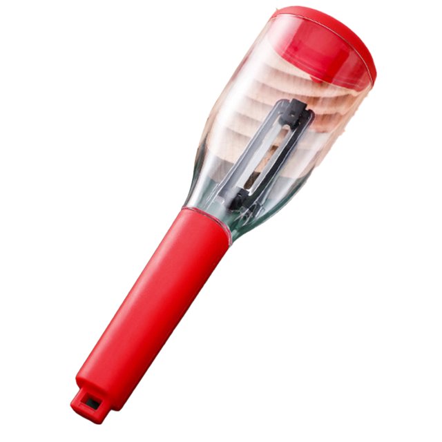 CAROOTU Vegetable Peeler with Container Stainless Steel Fruit Slicer with 3 Replacement Blades Kitchen Supply
