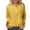Yellow, variant on Summer Tops for Women Summer Shirts for Women Casual Turtleneck Long Sleeve Solid T Shirt T Shirt Long Sleeve Shirts Athletic Wear Woman Tops Pack Yellow L