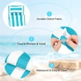 thumbnail image 2 of Uxcell Chaise à Sangle de Plage de Remplacement en Toile pour Salon avec Coussin à Rayures Bleu Ciel, 2 of 7