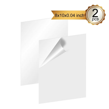 YouLoveIt Acrylic Sheet Clear Cast Plexiglass Square Panel Transparent Plastic Plexi Glass Board Durable Water Resistant PET Sheet for Craft, Windows, Frame, DIY Display Projects, 2/5/10/20pcs