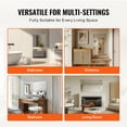 thumbnail image 4 of KFFKFF Wall-Hanging Cosmetic Mirror, 0.15" in Thickness, 36" x 48" Mirror Encased in Aluminum Alloy Frame & Shatter-Resistant Film, Durable Mirror with Z-Bracket, 4 of 9