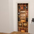 thumbnail image 4 of for Creative 3D Door Sticker Wine Cabinet Wallpaper Self Adhesive Wall Mural Pos, 4 of 5