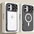thumbnail image 2 of New Slide Camera Lens Protector Armor Case For iPhone 16 15 13 14 Plus 11 12 Pro Max For Magsafe Shockproof Bumpers Clear Cover Army Green For iPhone 11, 2 of 6