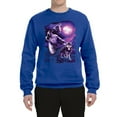 thumbnail image 2 of Wild Bobby, Fantasy Wolf Howling at The Full Moon Animal Lover Unisex Crewneck Graphic Sweatshirt, Royal, Small, 2 of 3