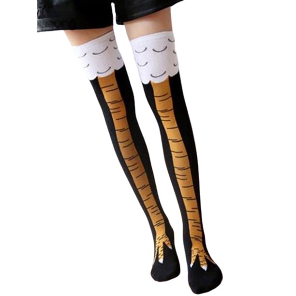 Bagilaanoe Womens Mens Novelty Chicken Funny Crazy Socks Legs KneeHigh