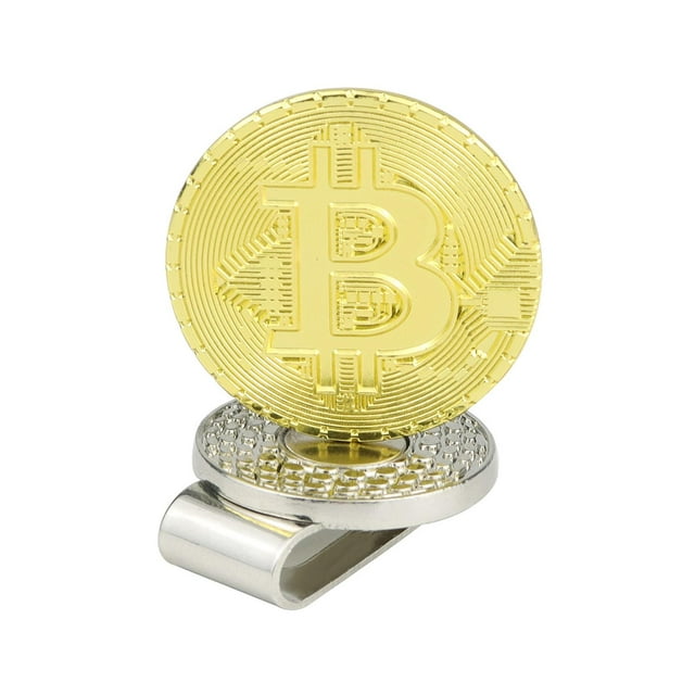 Almencla Golf Ball Marker Gift Funny Golf Hat Clip for Training Exercise Men Gold