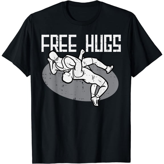 Wrestling Free Hugs Funny Wrestler Men Women Boys Kids T-Shirt mens t shirt，black，women，funny，misfits，men，journey，t-shirt