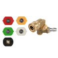 thumbnail image 4 of LOVIVER 1/4 inch 4500PSI Pressure Washer Spray Nozzle Tips + 180 degree Coupler Set, 4 of 8