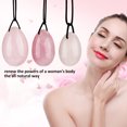 thumbnail image 2 of XYCCA 3Pcs Rose Quartz Yoni Egg Kegel Exercise Healing Crystal Stone-0820, 2 of 5