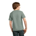 thumbnail image 2 of Port & Co Teen Unisex Regular Plain Short Sleeves T-Shirt Stonewshd Grn Small, 2 of 6