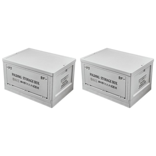 Caja Almacenamiento para Acampada 20L Plegable Coche Exteriores (sin Cubierta Madera) Color Blanco