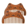 thumbnail image 4 of Peine de cabello de Nanmu Natural perfecl 2 Unids Diente ancho 9.5 x 5.3 cm, 4 of 8