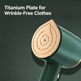 thumbnail image 4 of EXLEAF 2026 New Steamer for Clothes,Efficient Handheld Steamer with Titanium Plate for Wrinkle Free Clothes,Garment Steamer with Triangular Tip,Portable Steamer for Clothes with Visual Water Tank, 4 of 5