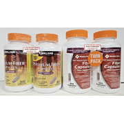 Kirkland Signature and MSM Psyllium Fiber Capsules (4 BOTTLES)