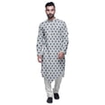 thumbnail image 1 of Atasi Kurta à Manches Longues Imprimé pour Hommes Col Mandarin Kurta Long Ethnique pour Garçons, 1 of 1