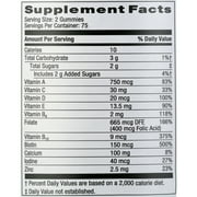 Equate Womens Multivitamin Nutritional Support Gummies, Natural Fruit, 150 Count, Compare to One A Day VitaCraves Womens Multi Gummies