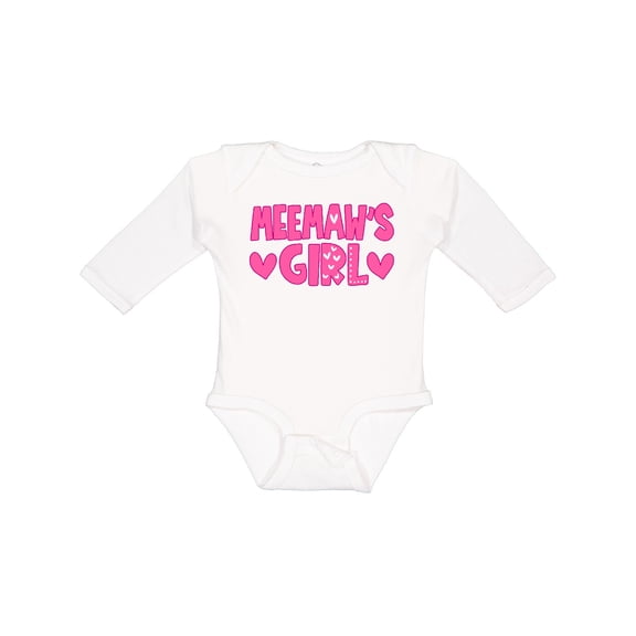 Inktastic Meemaw's Girl Girls Long Sleeve Baby Bodysuit