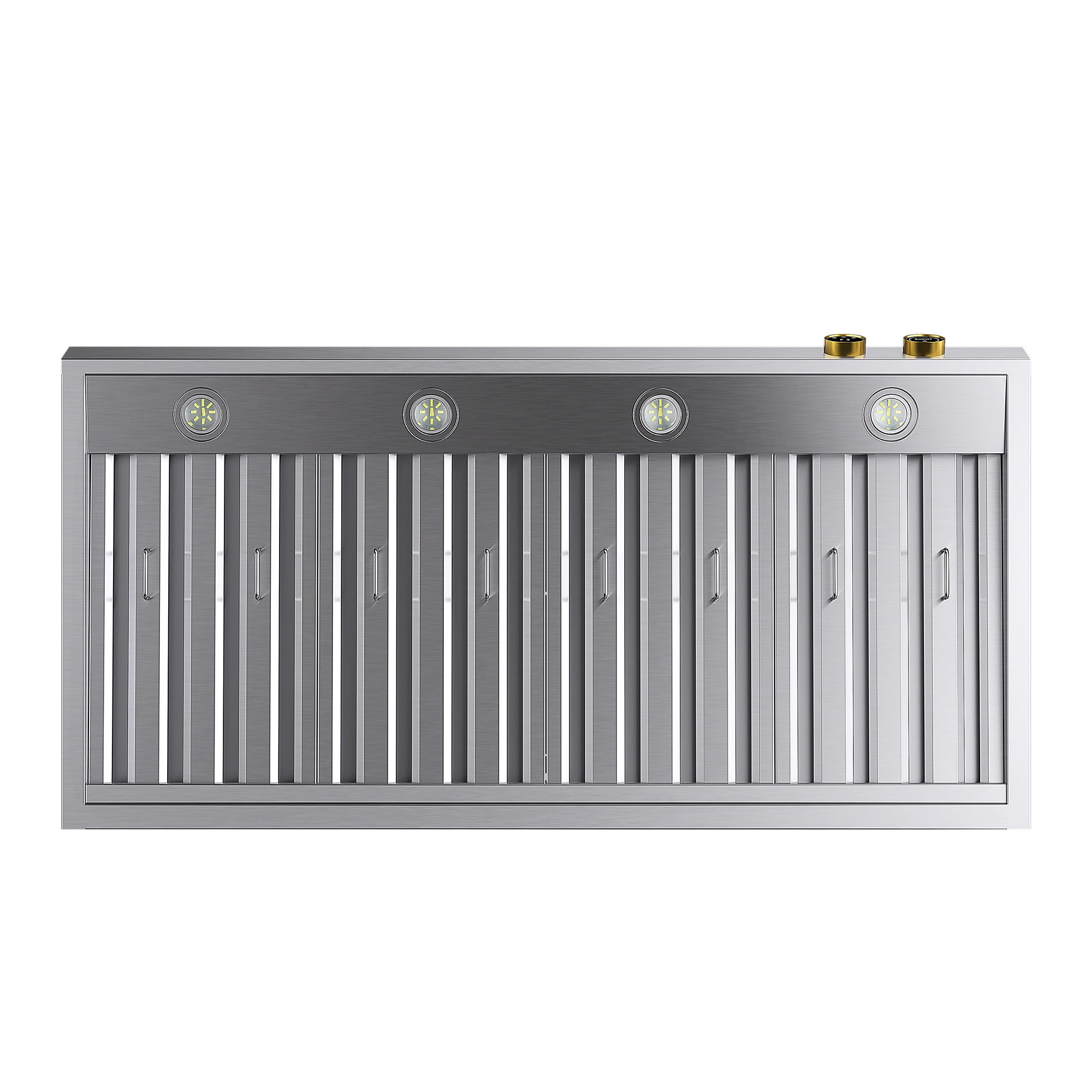 48 in. 6.7. Dual Fuel Range for Natural Gas and Gold + Under Cabinet Range Hood
