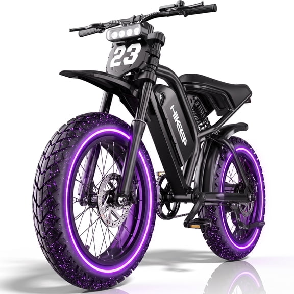 20" Fat Tire Electric Bike for Adults, 750W 1500W Peak Motor Dirt Bike, 48V 17.5Ah E-Bike, Full Suspension, Max 32MPH, UL 2849